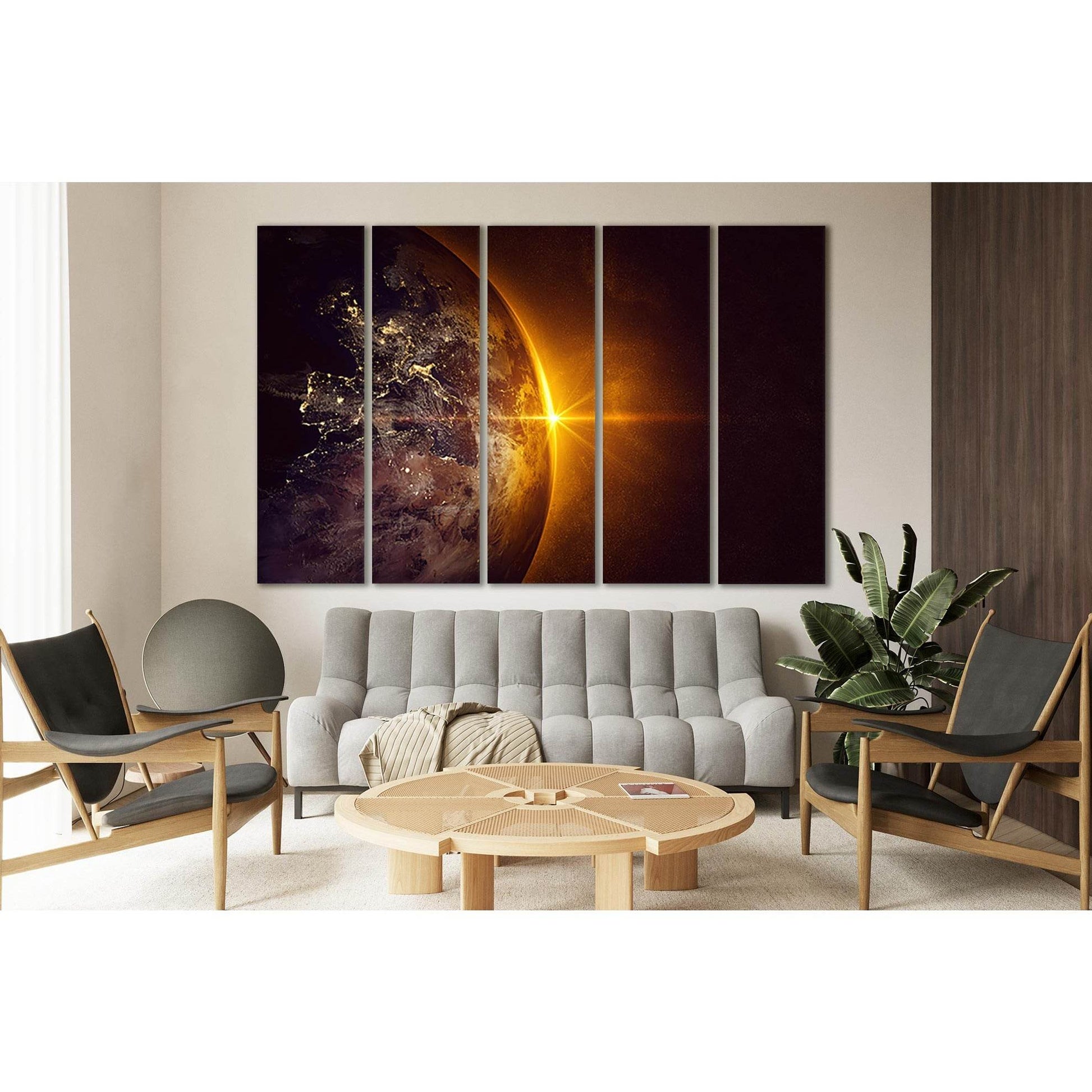 Planet Earth Space Sunrise №SL287 Ready to Hang Canvas PrintCanvas art arrives ready to hang, with hanging accessories included and no additional framing required. Every canvas print is hand-crafted, made on-demand at our workshop and expertly stretched a