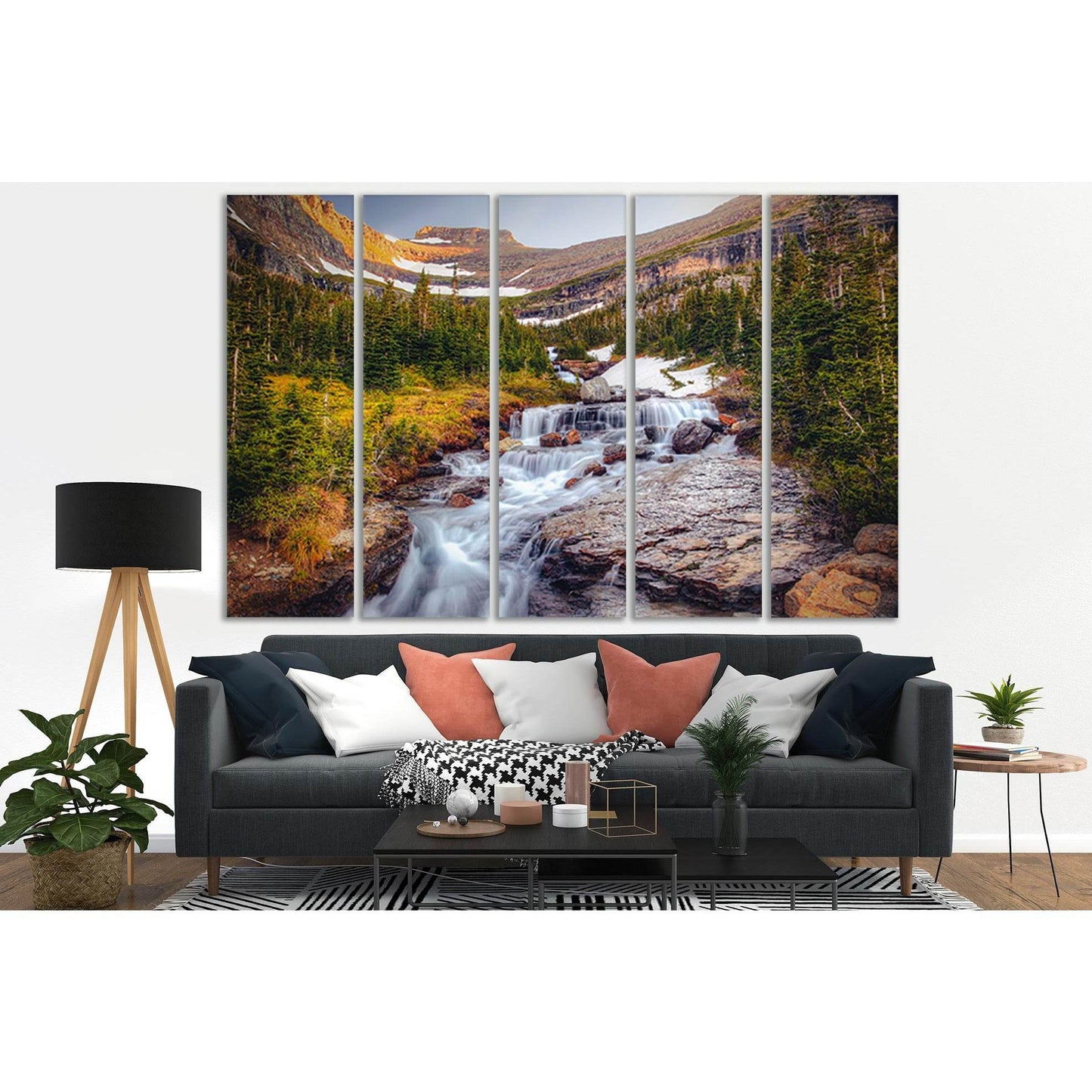 Waterfall Montana Runoff №SL459 Ready to Hang Canvas PrintCanvas art arrives ready to hang, with hanging accessories included and no additional framing required. Every canvas print is hand-crafted, made on-demand at our workshop and expertly stretched aro