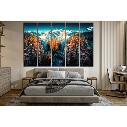 Snow Landscape Mountains And Forest №SL1578 Ready to Hang Canvas PrintCanvas art arrives ready to hang, with hanging accessories included and no additional framing required. Every canvas print is hand-crafted, made on-demand at our workshop and expertly s