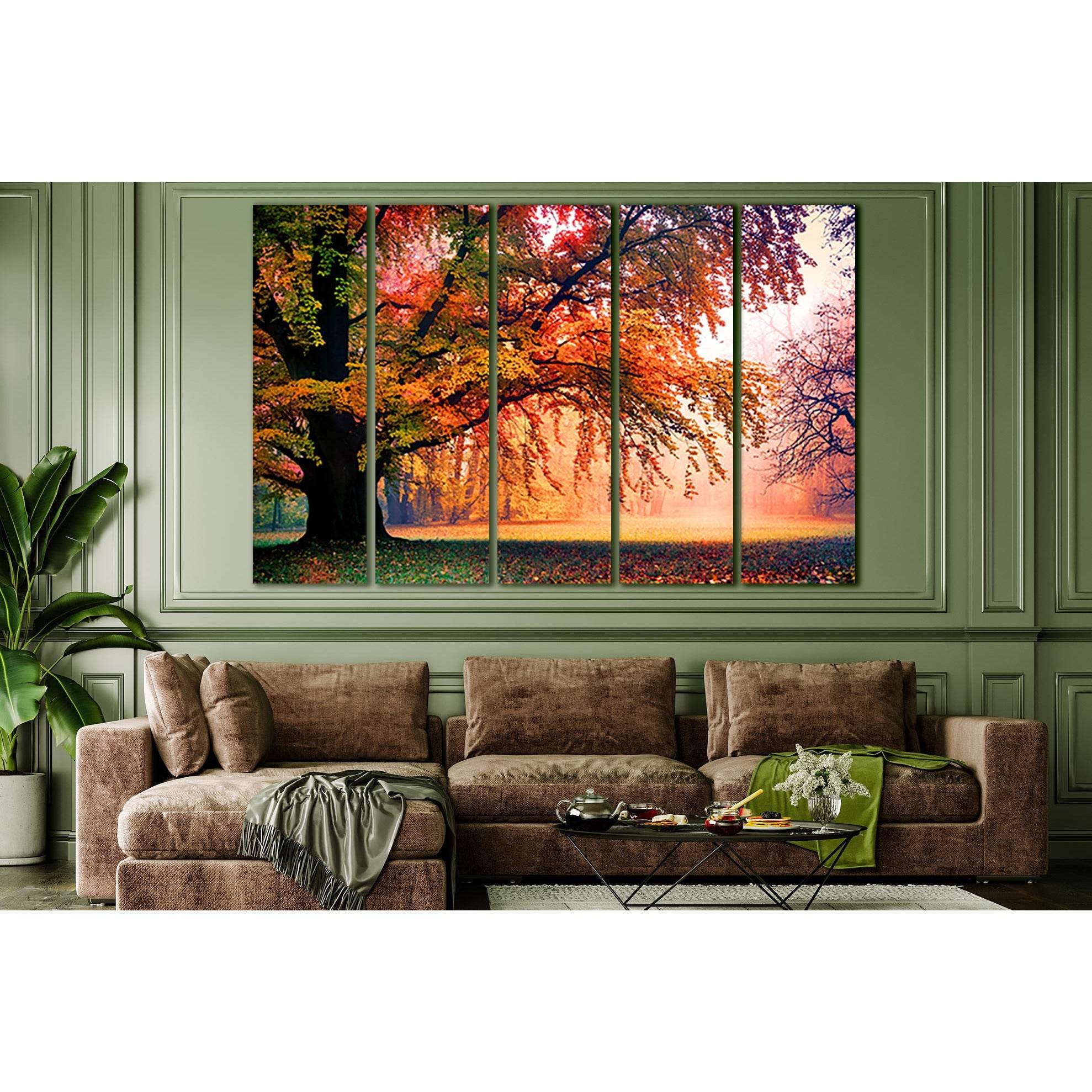 Tree In Misty Autumn Park №SL808 Ready to Hang Canvas PrintCanvas art arrives ready to hang, with hanging accessories included and no additional framing required. Every canvas print is hand-crafted, made on-demand at our workshop and expertly stretched ar