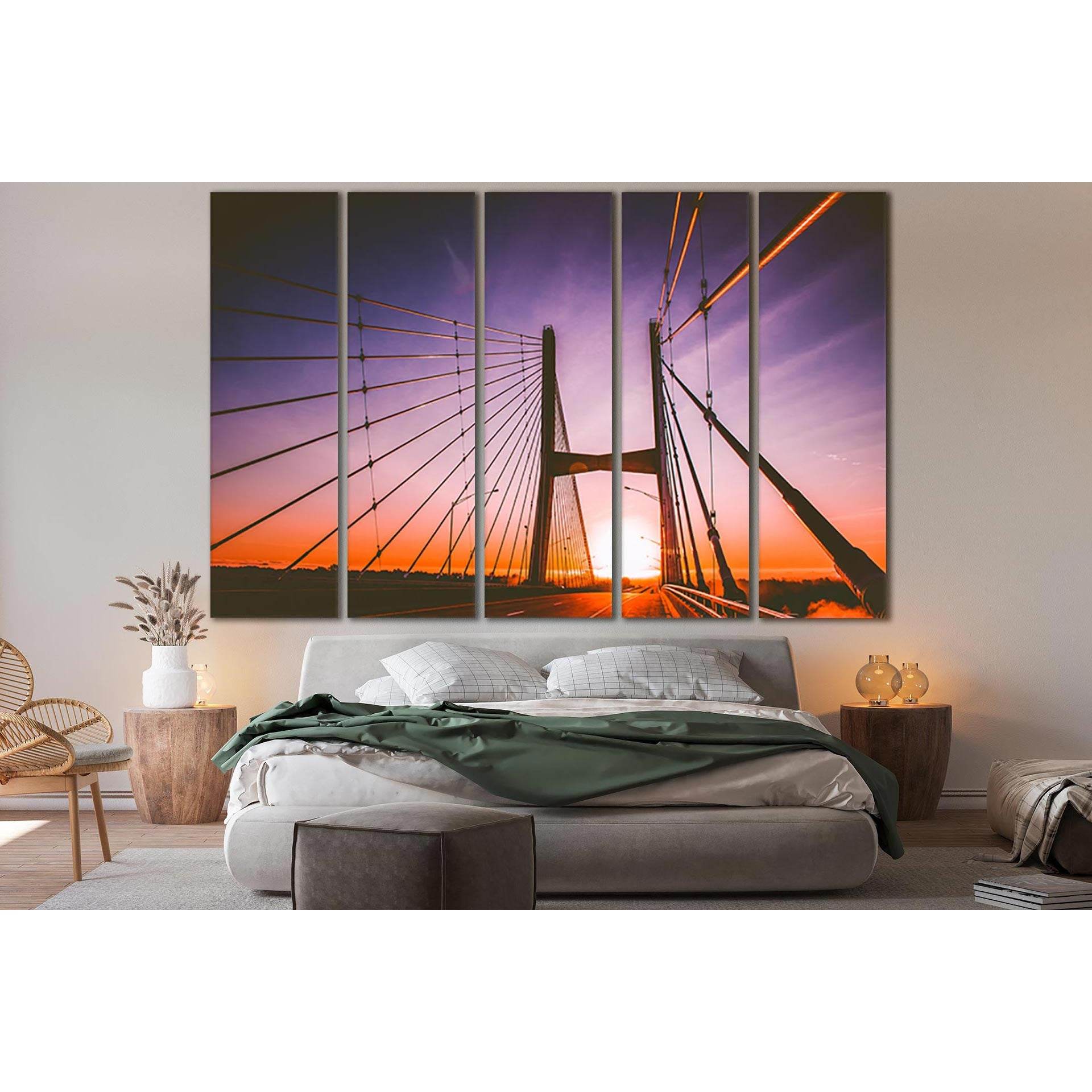 Bridge At Sunset №SL1139 Ready to Hang Canvas PrintCanvas art arrives ready to hang, with hanging accessories included and no additional framing required. Every canvas print is hand-crafted, made on-demand at our workshop and expertly stretched around 100