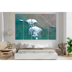 Turquoise Waves Top View №SL106 Ready to Hang Canvas PrintCanvas art arrives ready to hang, with hanging accessories included and no additional framing required. Every canvas print is hand-crafted, made on-demand at our workshop and expertly stretched aro