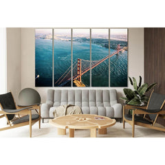 Top View Golden Gate №SL1121 Ready to Hang Canvas PrintCanvas art arrives ready to hang, with hanging accessories included and no additional framing required. Every canvas print is hand-crafted, made on-demand at our workshop and expertly stretched around