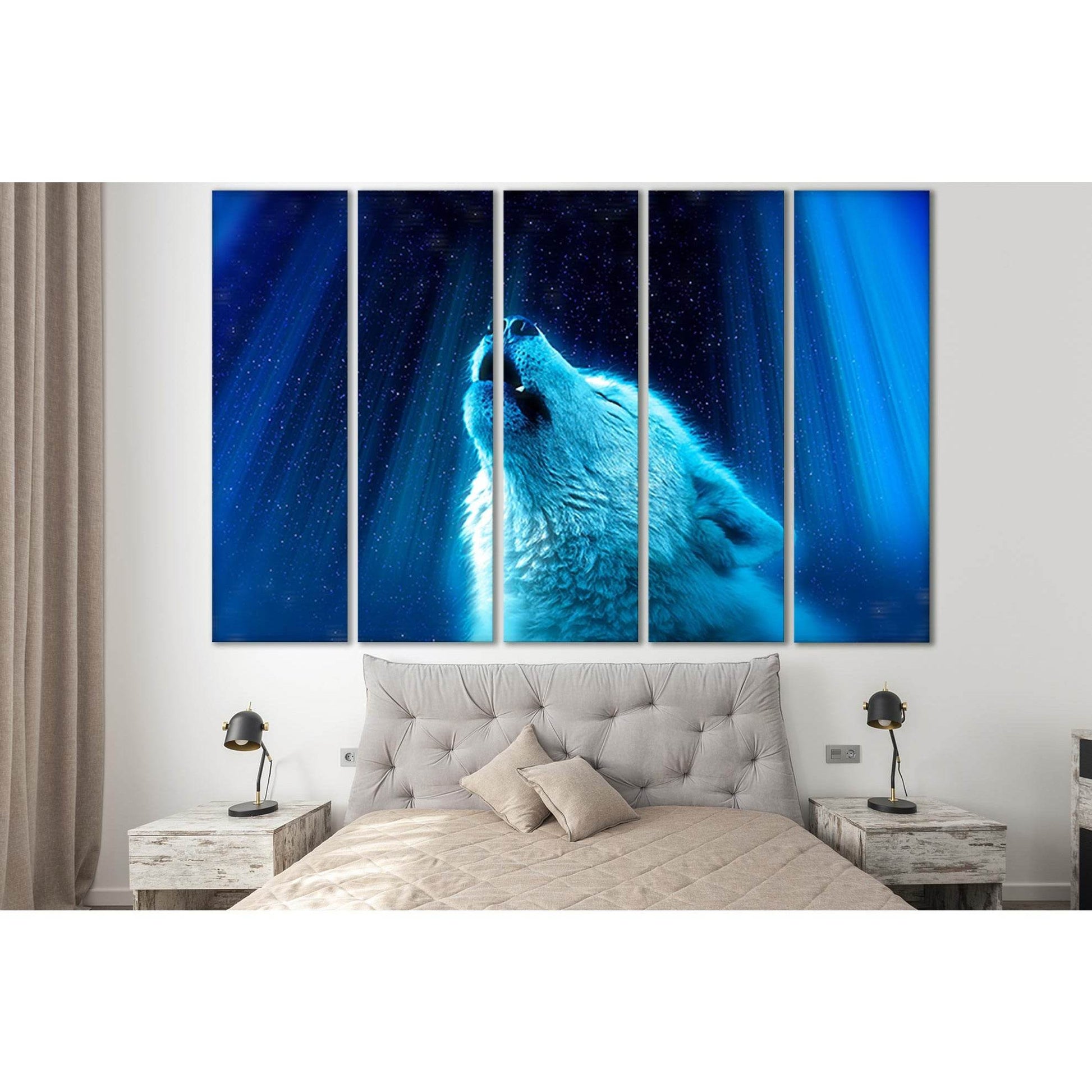 Howl Of The White Wolf №SL1521 Ready to Hang Canvas PrintCanvas art arrives ready to hang, with hanging accessories included and no additional framing required. Every canvas print is hand-crafted, made on-demand at our workshop and expertly stretched arou