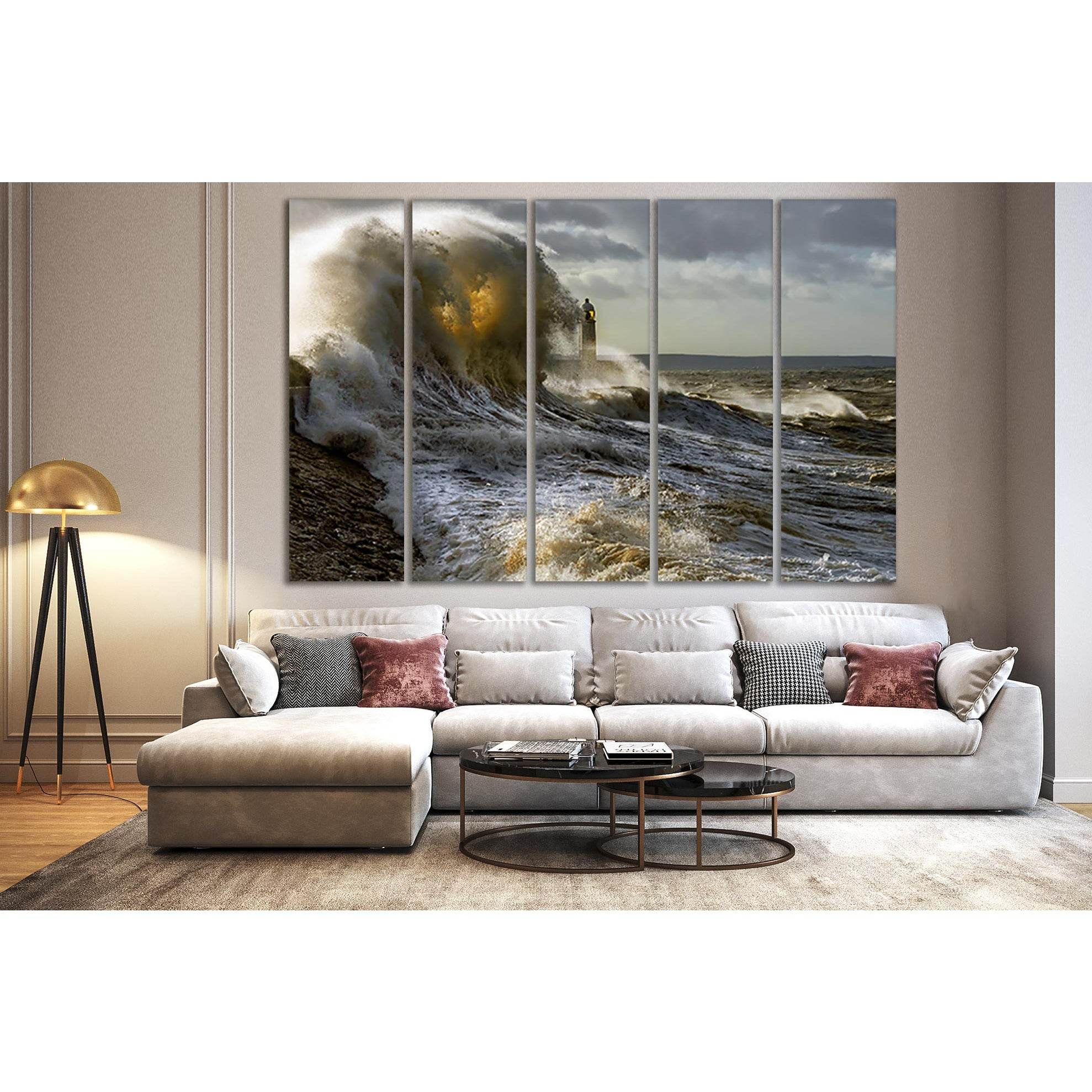 Storm Waves Lighthouse №SL97 Ready to Hang Canvas PrintCanvas art arrives ready to hang, with hanging accessories included and no additional framing required. Every canvas print is hand-crafted, made on-demand at our workshop and expertly stretched around