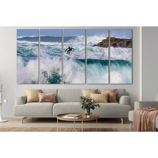 Surfer On The Blue Wave №SL177 Ready to Hang Canvas PrintCanvas art arrives ready to hang, with hanging accessories included and no additional framing required. Every canvas print is hand-crafted, made on-demand at our workshop and expertly stretched arou