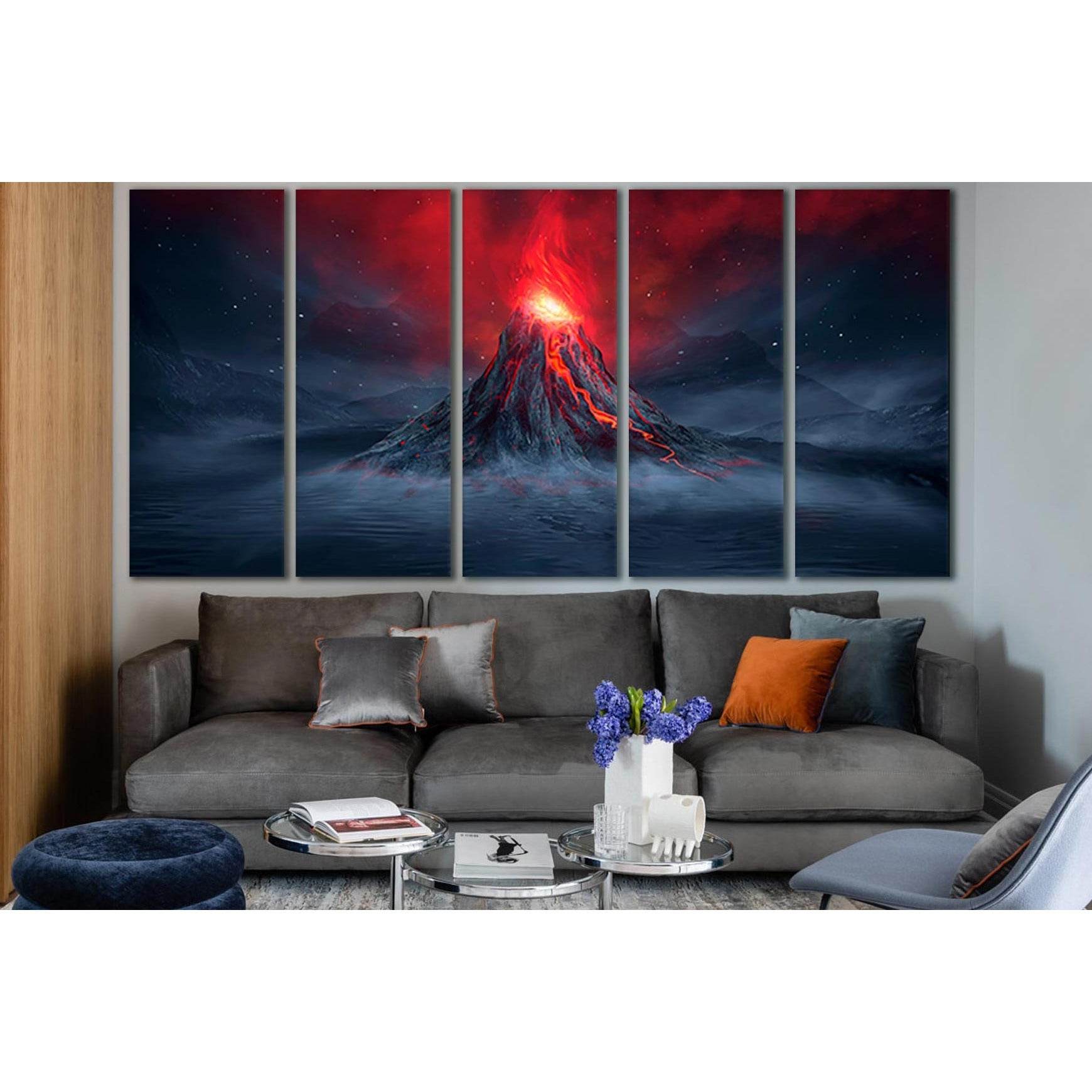 Explosive Volcano With Burning Lava №SL1213 Ready to Hang Canvas PrintCanvas art arrives ready to hang, with hanging accessories included and no additional framing required. Every canvas print is hand-crafted, made on-demand at our workshop and expertly s