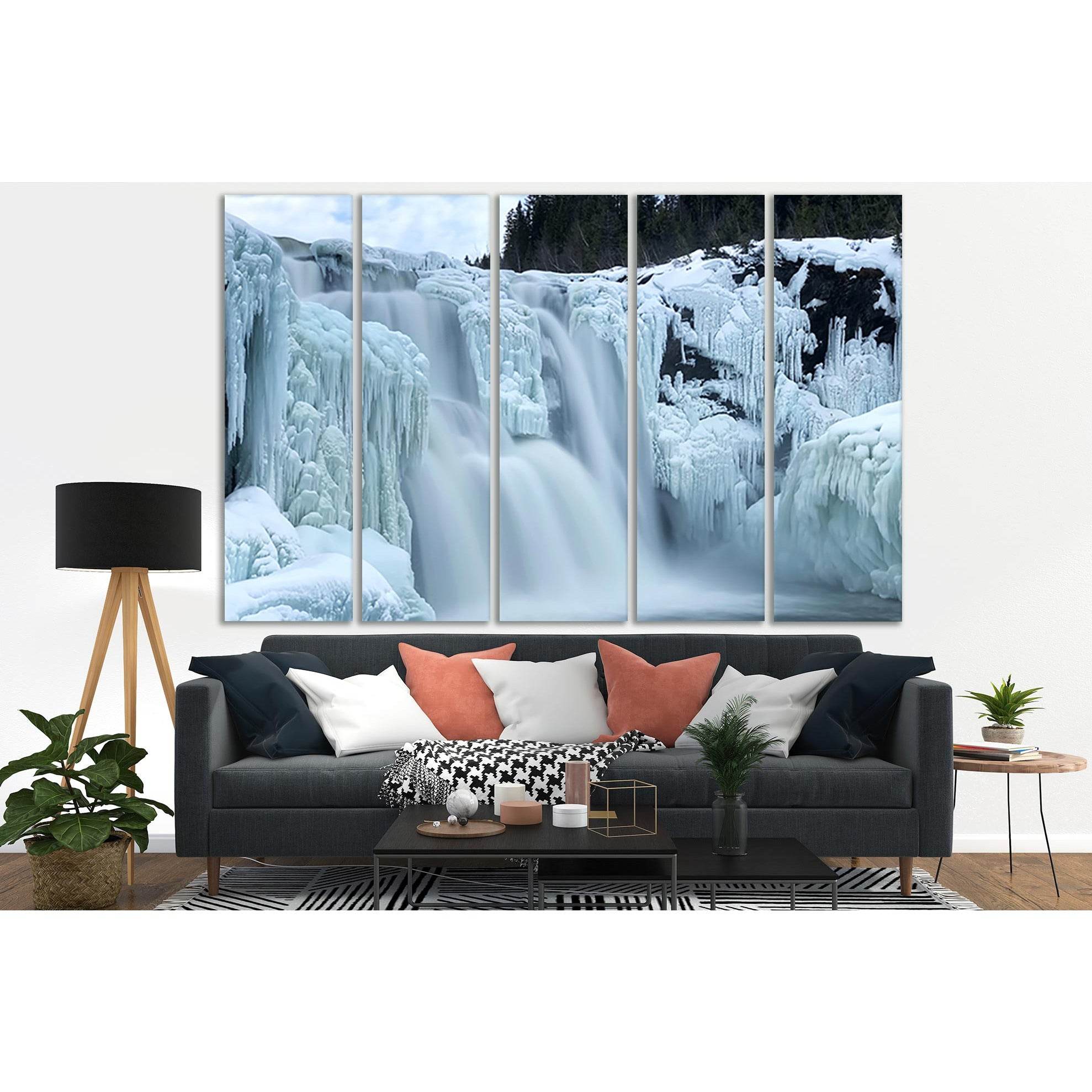 Tannforsen Waterfall №SL454 Ready to Hang Canvas PrintCanvas art arrives ready to hang, with hanging accessories included and no additional framing required. Every canvas print is hand-crafted, made on-demand at our workshop and expertly stretched around