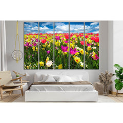 Tulip And Daffodil Field №SL687 Ready to Hang Canvas PrintCanvas art arrives ready to hang, with hanging accessories included and no additional framing required. Every canvas print is hand-crafted, made on-demand at our workshop and expertly stretched aro