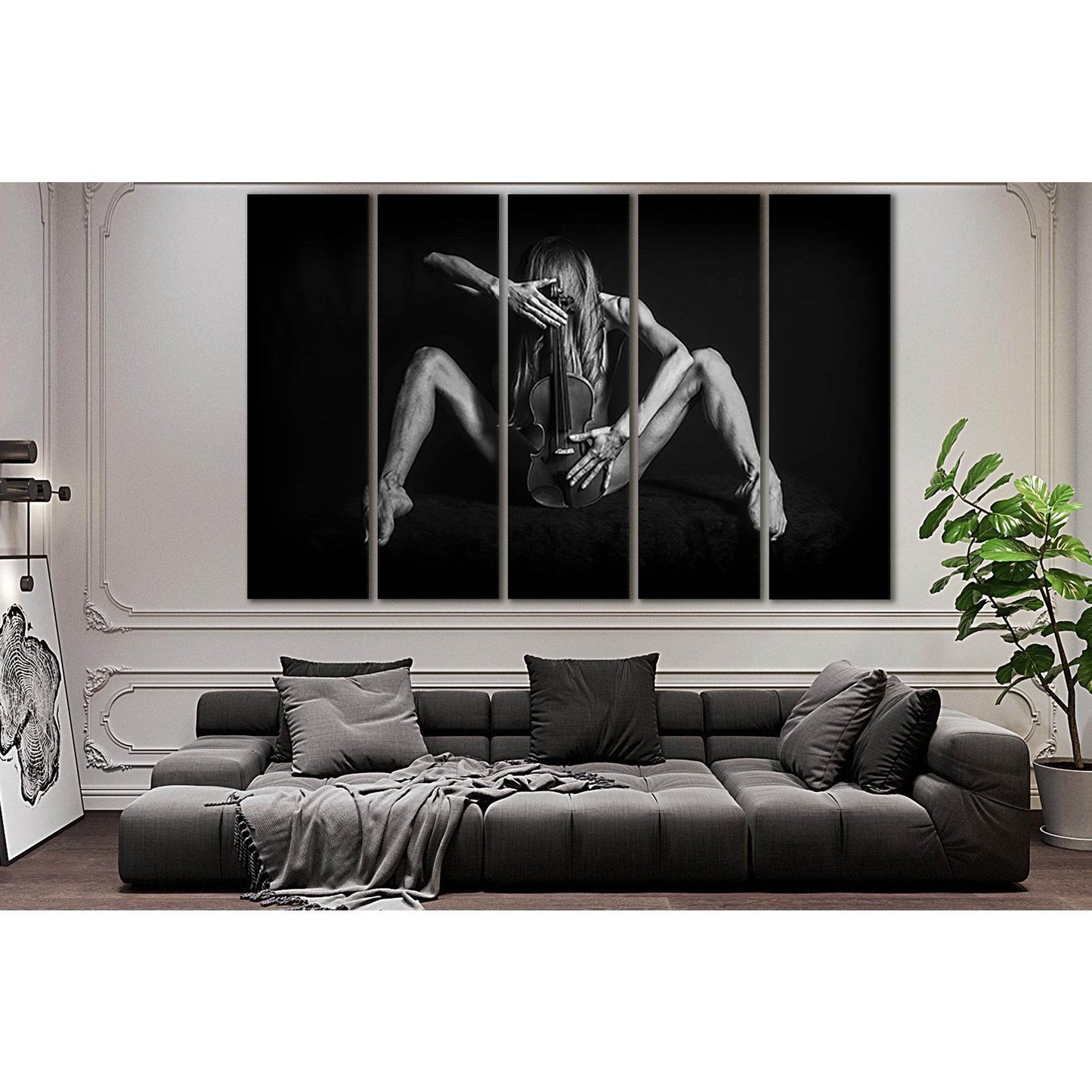 Girl And Violin Black End White №SL868 Ready to Hang Canvas PrintCanvas art arrives ready to hang, with hanging accessories included and no additional framing required. Every canvas print is hand-crafted, made on-demand at our workshop and expertly stretc