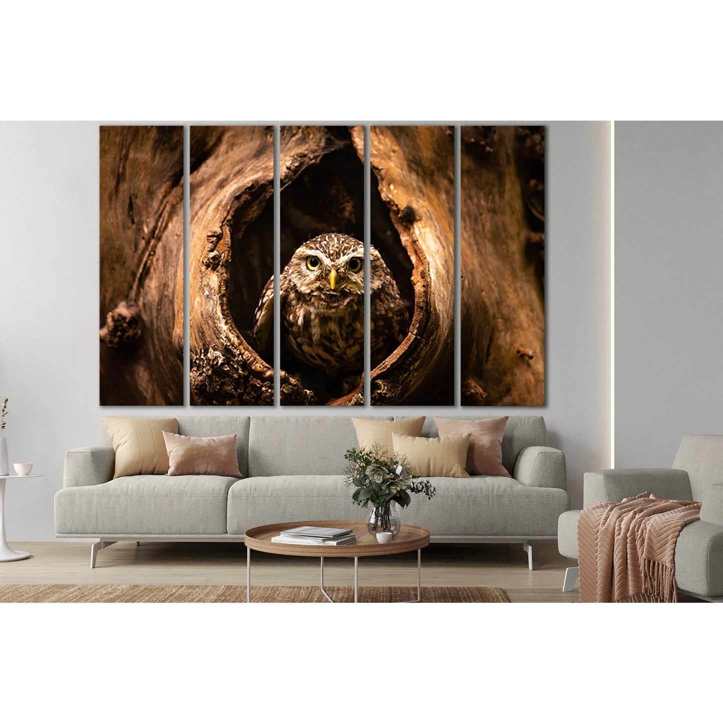 Owl Sitting In The Hollow №SL1513 Ready to Hang Canvas PrintCanvas art arrives ready to hang, with hanging accessories included and no additional framing required. Every canvas print is hand-crafted, made on-demand at our workshop and expertly stretched a