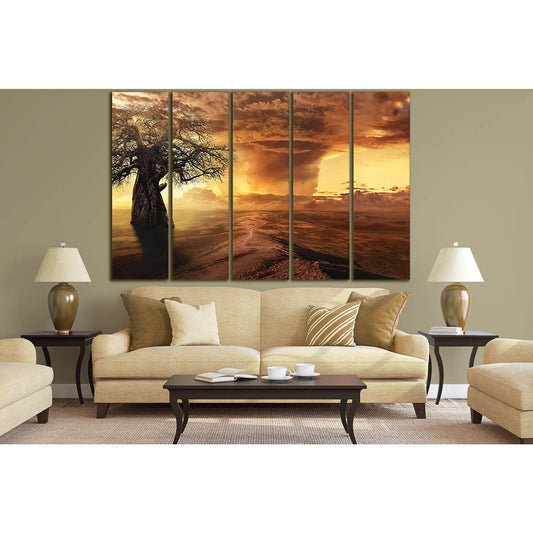 Lonely Baobab Beautiful Clouds №SL510 Ready to Hang Canvas PrintCanvas art arrives ready to hang, with hanging accessories included and no additional framing required. Every canvas print is hand-crafted, made on-demand at our workshop and expertly stretch