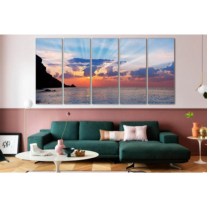 Sun Rays Sea Sunset №SL207 Ready to Hang Canvas PrintCanvas art arrives ready to hang, with hanging accessories included and no additional framing required. Every canvas print is hand-crafted, made on-demand at our workshop and expertly stretched around 1