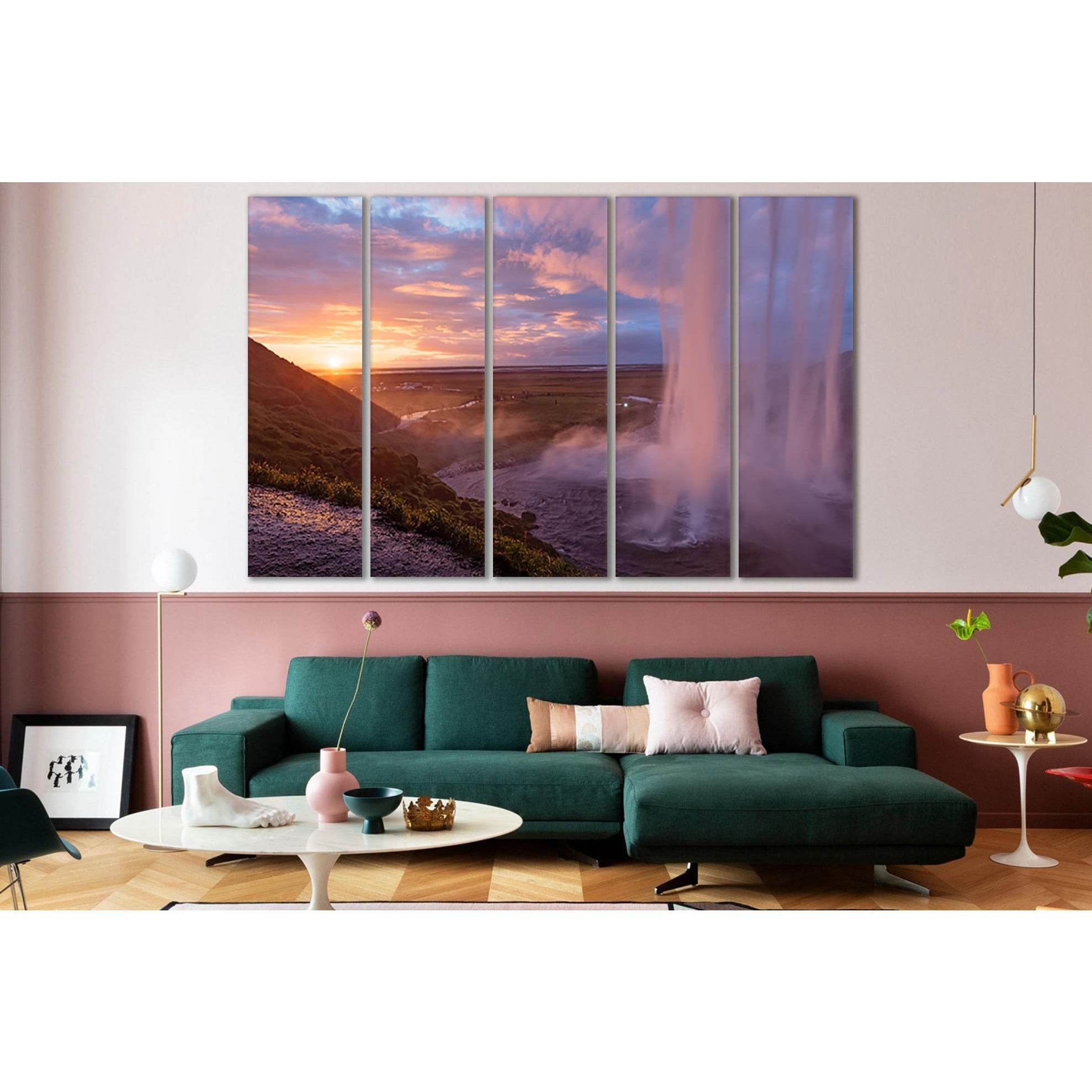 Waterfall During Sunset №SL266 Ready to Hang Canvas PrintCanvas art arrives ready to hang, with hanging accessories included and no additional framing required. Every canvas print is hand-crafted, made on-demand at our workshop and expertly stretched arou