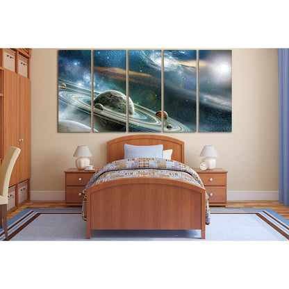 Rings Of Planets Fantasy Space №SL971 Ready to Hang Canvas PrintCanvas art arrives ready to hang, with hanging accessories included and no additional framing required. Every canvas print is hand-crafted, made on-demand at our workshop and expertly stretch