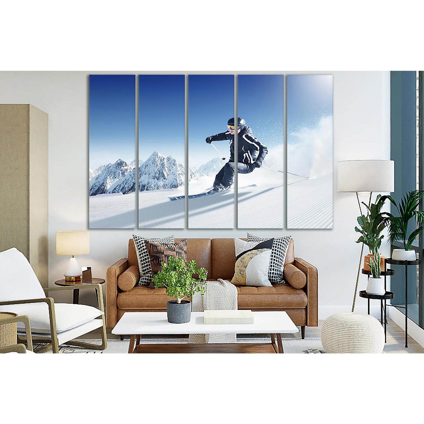 Winter Skiing Beautiful Moment №SL922 Ready to Hang Canvas PrintCanvas art arrives ready to hang, with hanging accessories included and no additional framing required. Every canvas print is hand-crafted, made on-demand at our workshop and expertly stretch