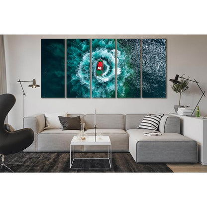 Boat At Sea Top View №SL151 Ready to Hang Canvas PrintCanvas art arrives ready to hang, with hanging accessories included and no additional framing required. Every canvas print is hand-crafted, made on-demand at our workshop and expertly stretched around