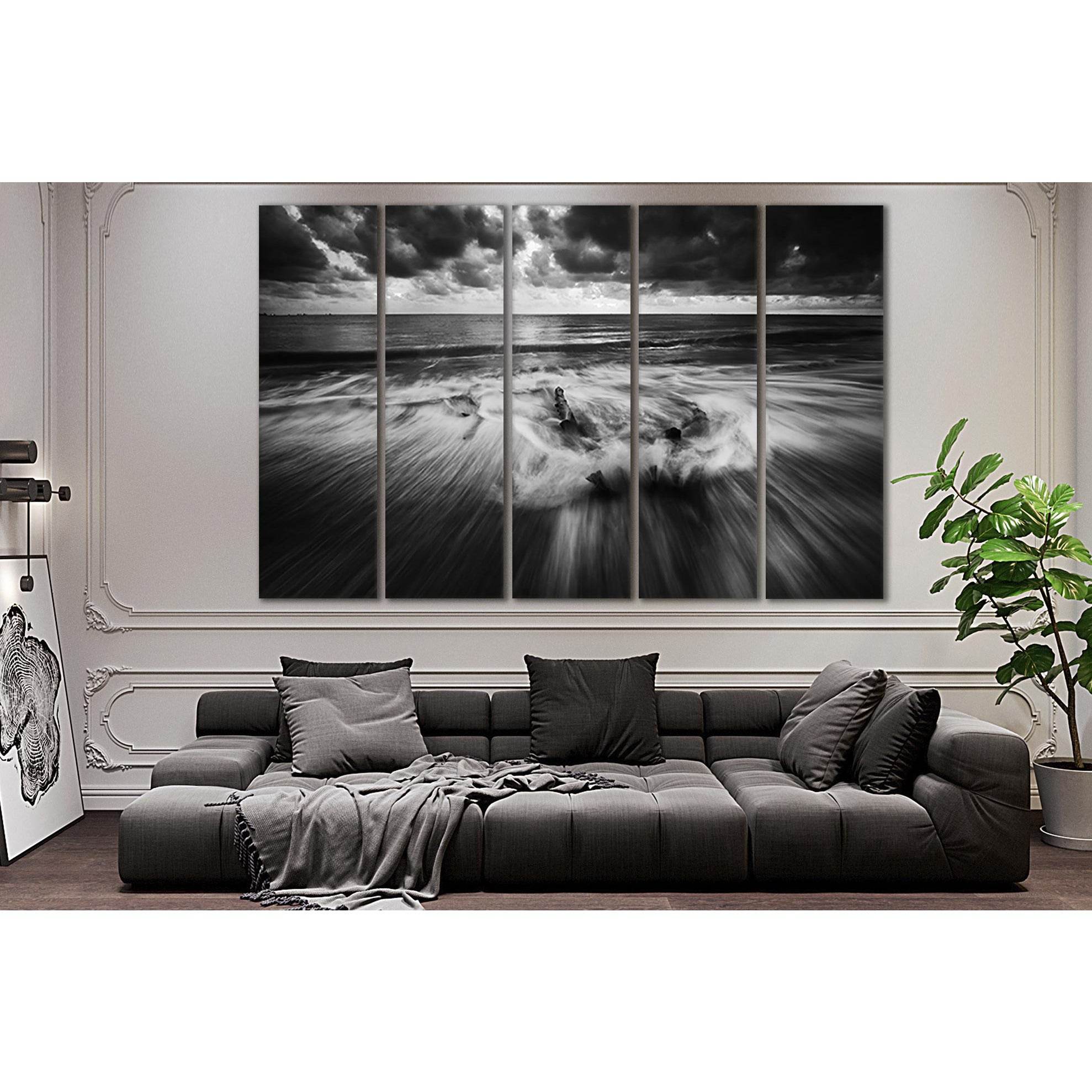 Gray Sky Sea Black And White №SL167 Ready to Hang Canvas PrintCanvas art arrives ready to hang, with hanging accessories included and no additional framing required. Every canvas print is hand-crafted, made on-demand at our workshop and expertly stretched