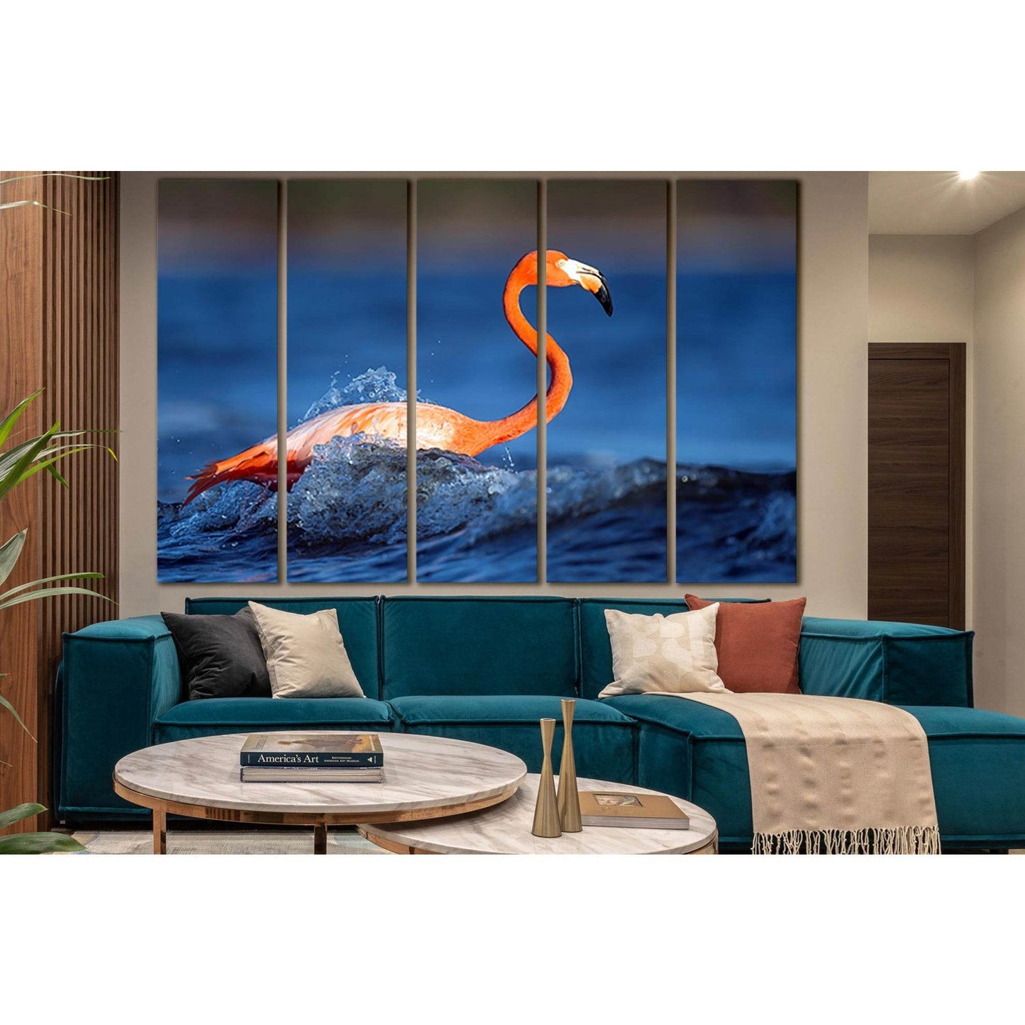 Pink Flamingo In Water №SL1523 Ready to Hang Canvas PrintCanvas art arrives ready to hang, with hanging accessories included and no additional framing required. Every canvas print is hand-crafted, made on-demand at our workshop and expertly stretched arou