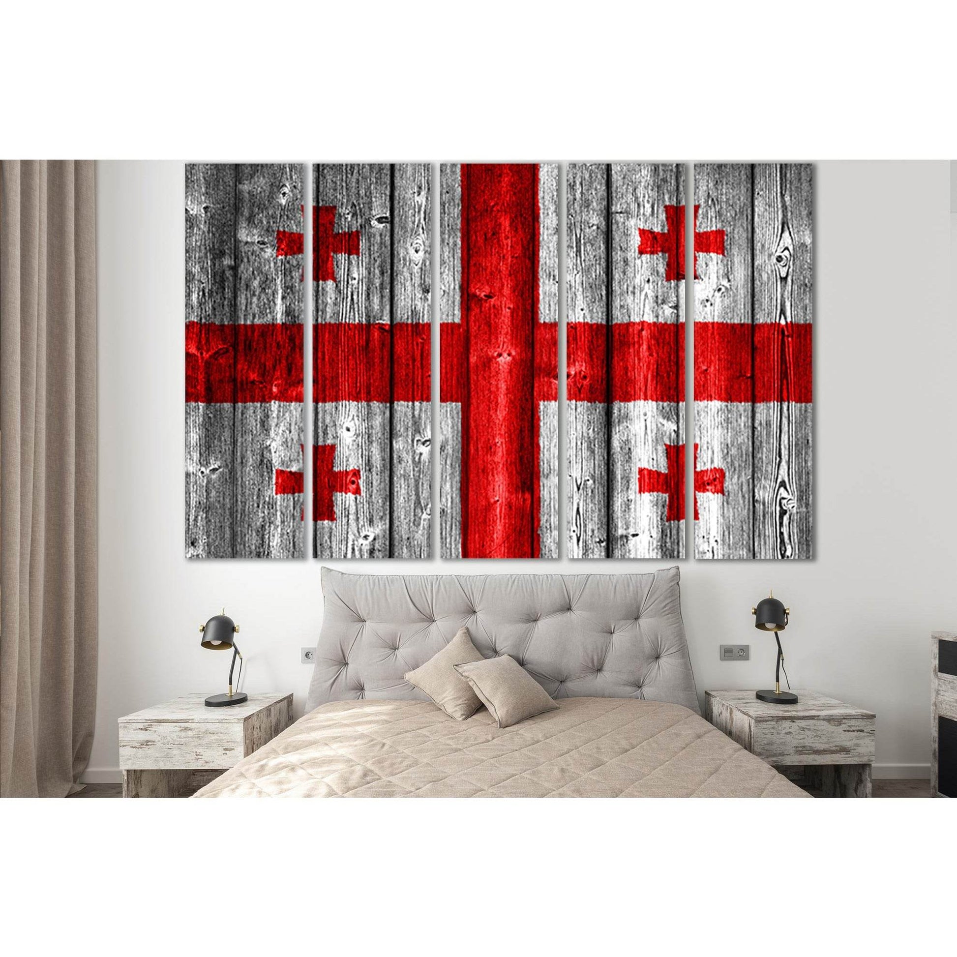 Georgia Flag On Wood №SL1171 Ready to Hang Canvas PrintCanvas art arrives ready to hang, with hanging accessories included and no additional framing required. Every canvas print is hand-crafted, made on-demand at our workshop and expertly stretched around