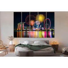 Fireworks In Singapore №SL370 Ready to Hang Canvas PrintCanvas art arrives ready to hang, with hanging accessories included and no additional framing required. Every canvas print is hand-crafted, made on-demand at our workshop and expertly stretched aroun