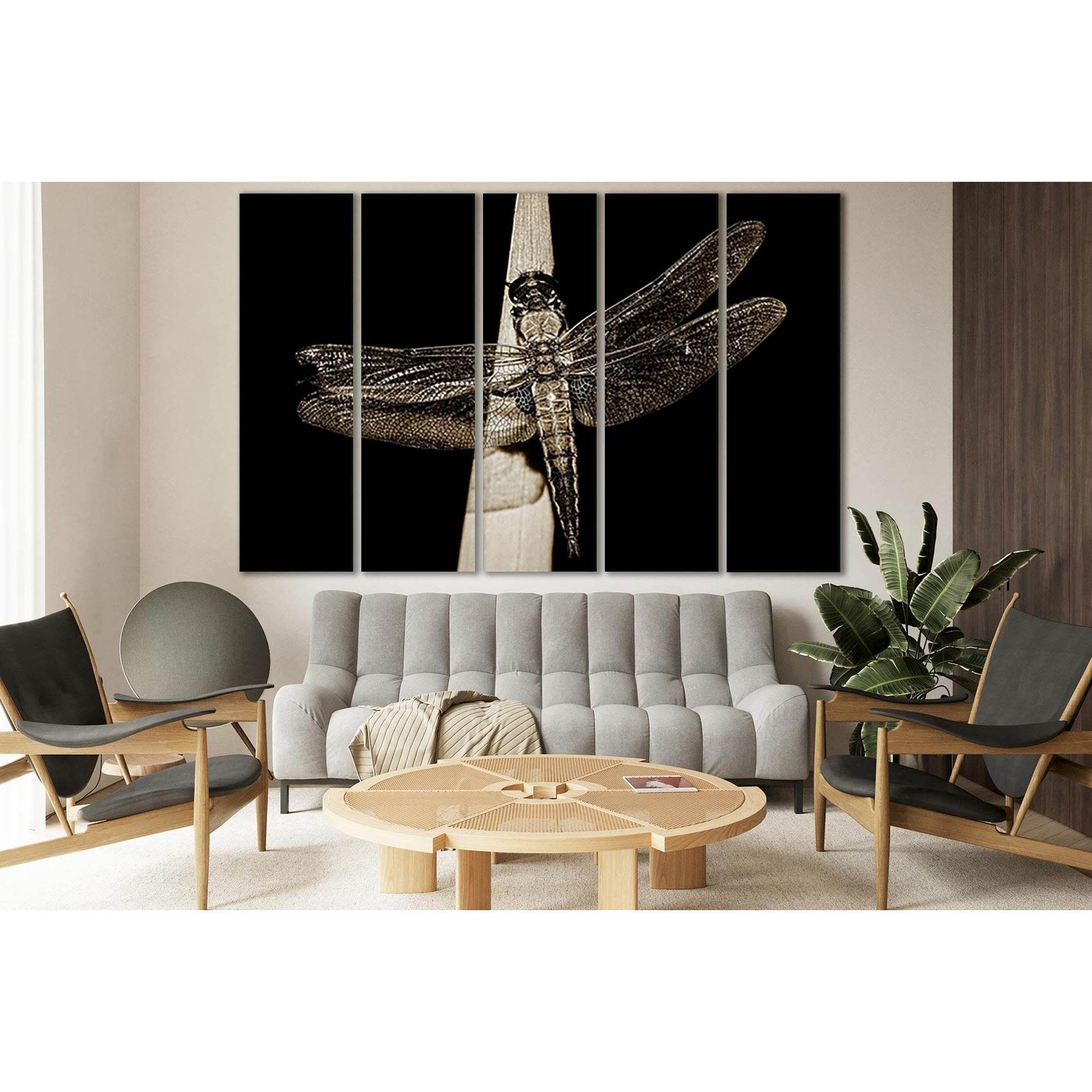 Dragonfly On Leaf Black And White №SL840 Ready to Hang Canvas PrintCanvas art arrives ready to hang, with hanging accessories included and no additional framing required. Every canvas print is hand-crafted, made on-demand at our workshop and expertly stre