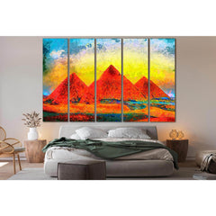 Giza Pyramids Colorful Oil Painting №SL589 Ready to Hang Canvas PrintCanvas art arrives ready to hang, with hanging accessories included and no additional framing required. Every canvas print is hand-crafted, made on-demand at our workshop and expertly st
