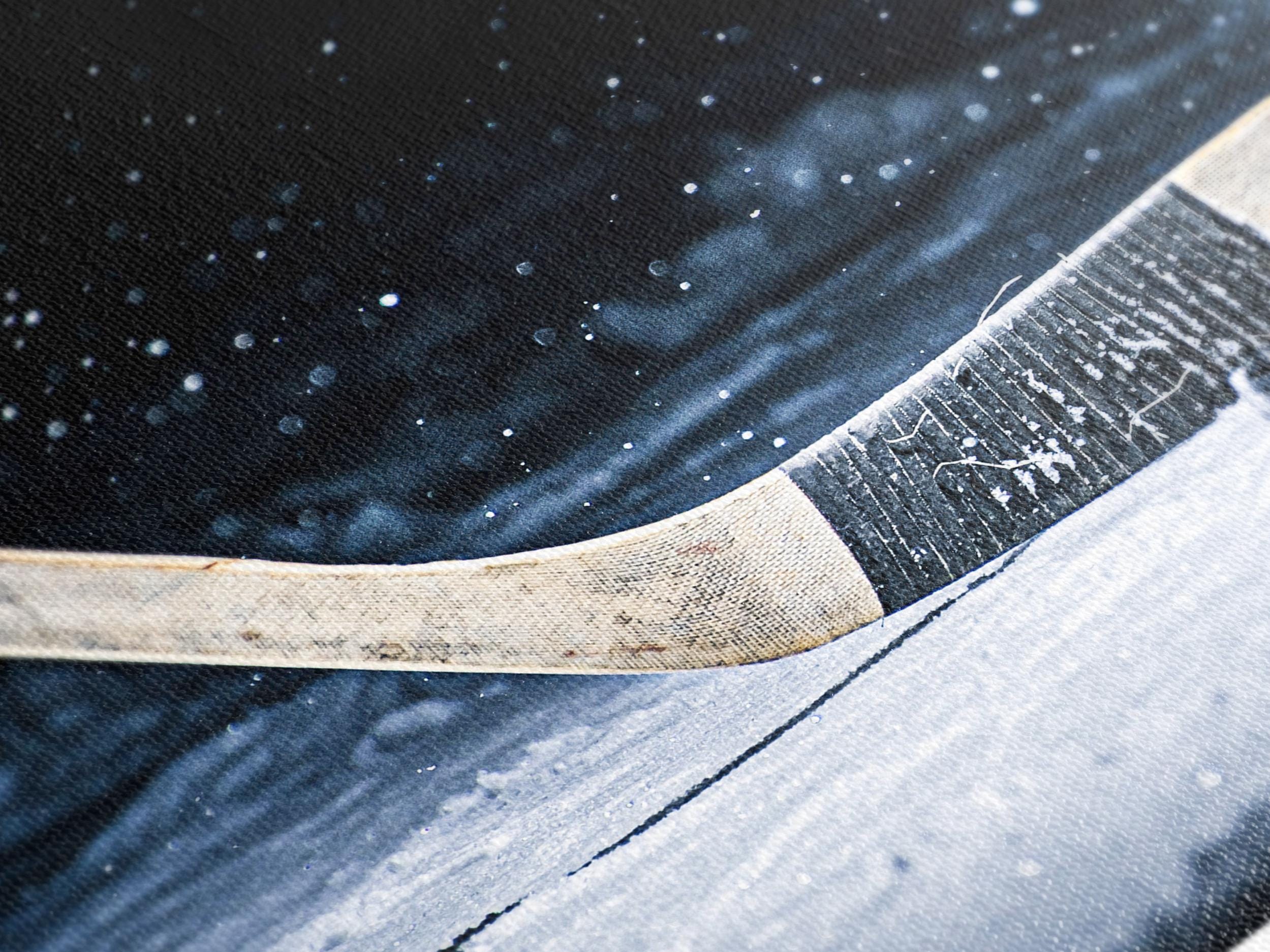 Hockey Art Wall Decor - Modern Hockey Wall Art, Hockey Artwork on Canvas, Large Hockey Print, Hockey Decor for Boys Room, Hockey Lover Gift