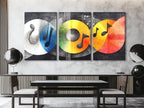Abstracte muzieknoten wandkunst moderne muziek canvas print kleurrijke muzikant decoratie hedendaagse muziek studio kunst print woonkamer wanddecoratie