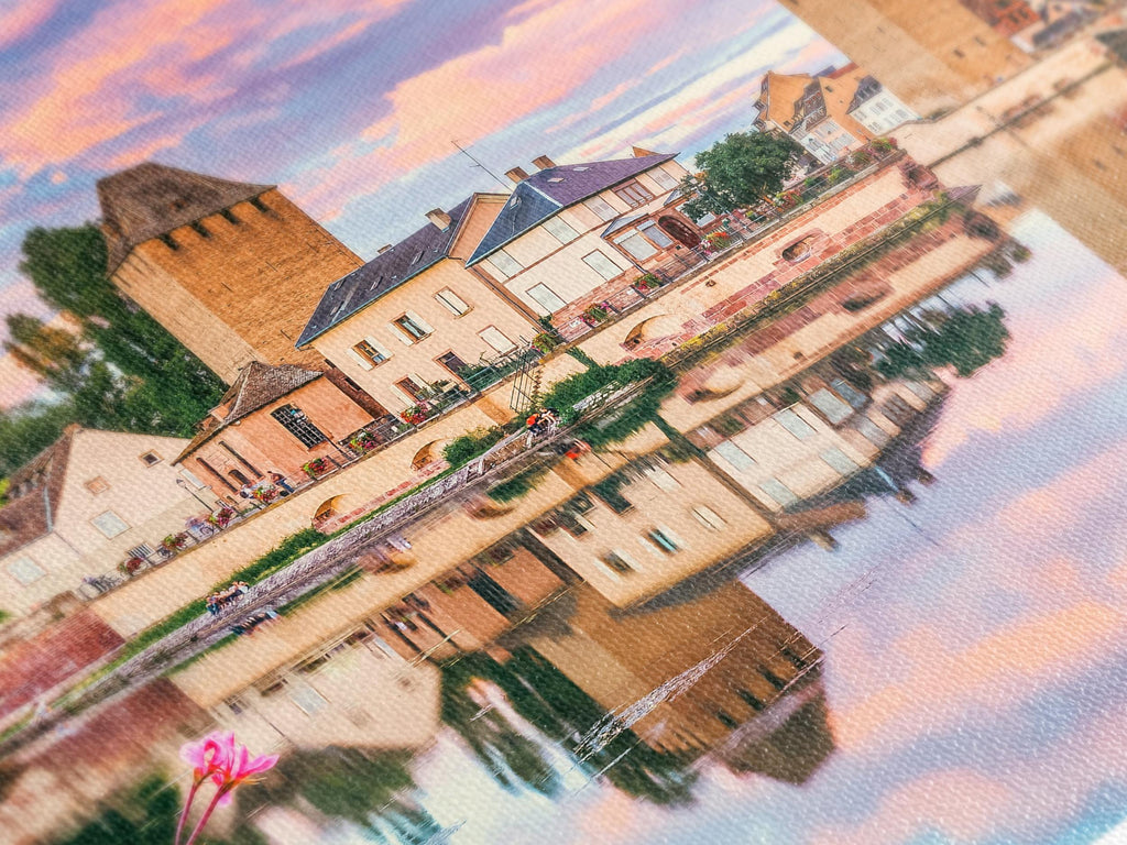 Strasbourg Art France Wall Art Sunset Cityscape Canvas Print France City Artwork European Canvas Art Historic City Landscape Canvas Print