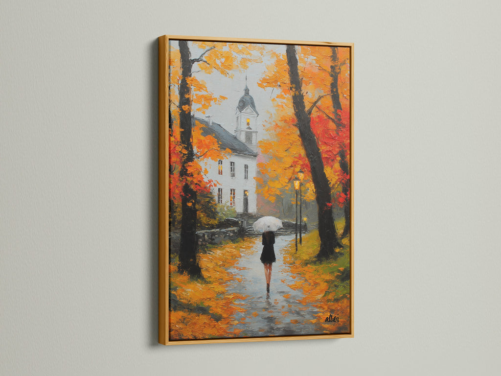 Artwork with a gold frame. The gold frame adds a touch of luxury. This frame enhances the richness of the artwork. Perfect for adding elegance to any space. The gold frame is eye-catching. It makes the art feel special.