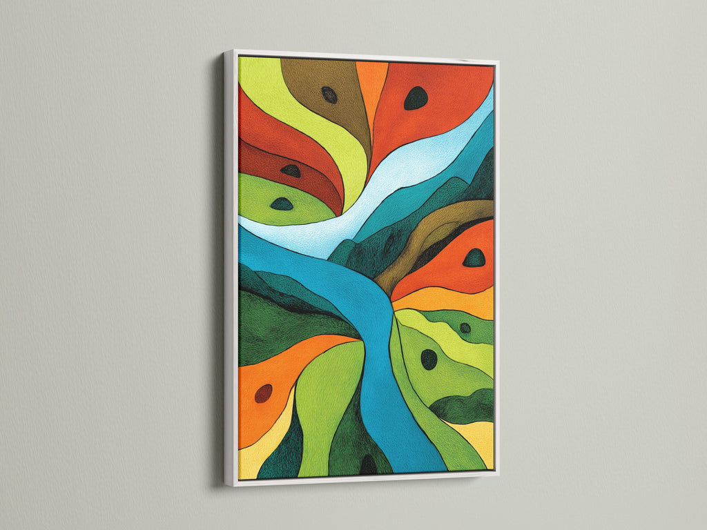 Artwork displayed in a white frame. The clean crisp look enhances any artwork. A white frame offers a versatile and modern touch. Discover how a white frame can transform your favorite pieces.