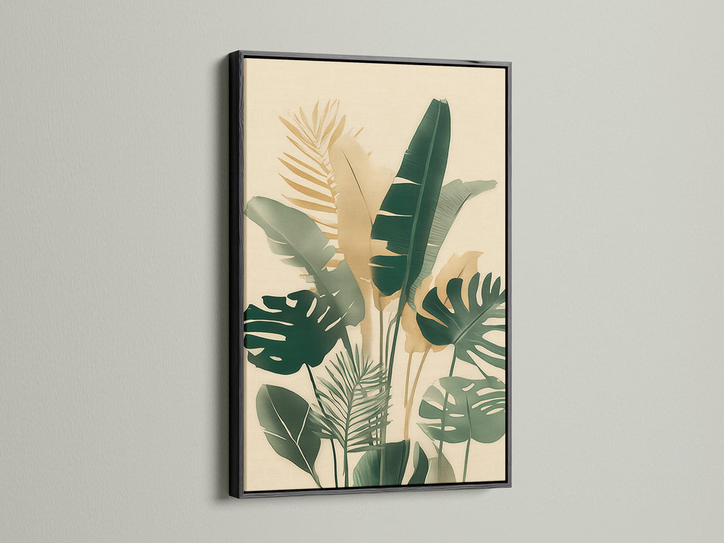 Artwork presented in a black frame. The black frame adds a bold contrast to the artwork. A botanical illustration is framed in sleek black. Black frames create a striking visual impact. View art enhanced by a black frame.