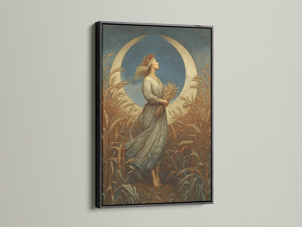 Artwork is presented in a sleek black frame. The black frame adds a touch of elegance and sophistication. It makes the artwork stand out. This frame is versatile for any decor style. Bring a modern touch to your home.