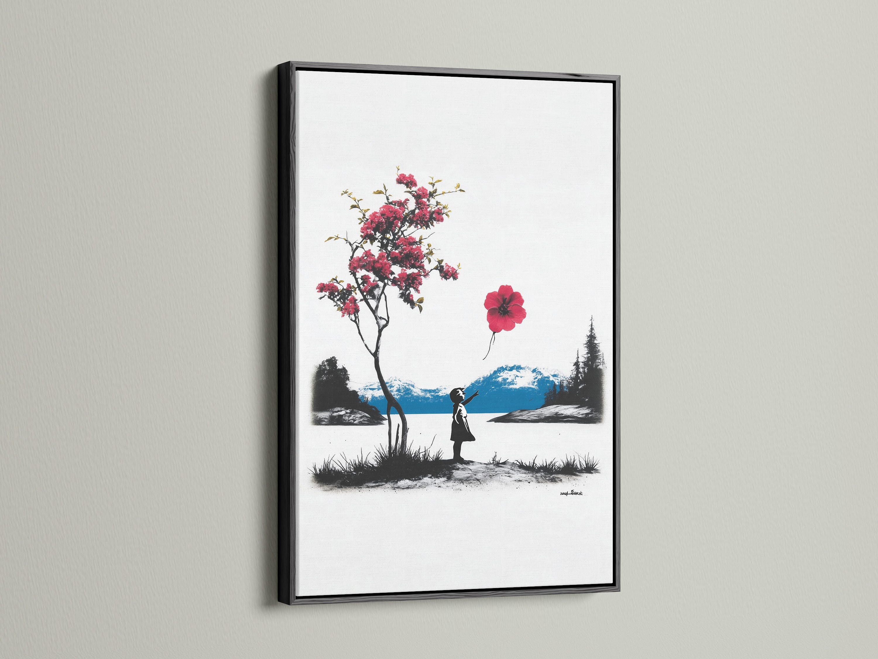 Artwork displayed in a sleek black frame. A black frame adds sophistication to any piece. It creates a bold visual impact. This is perfect for modern and classic art. Black frames offer a timeless elegance. Elevate your art.