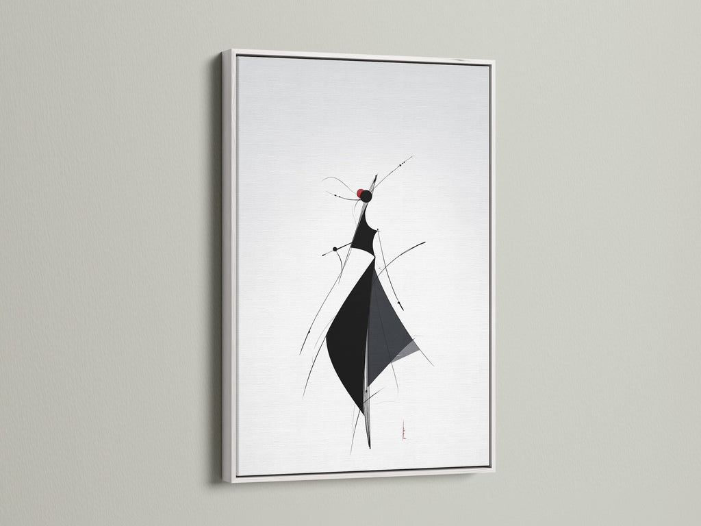 Artwork with a white frame displayed against a light wall. The white frame offers a clean fresh look. This enhances any artwork. Discover our selection of white frames. Instantly brighten your home. The artwork is ready to hang and enjoy.