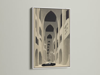 Showcase your medieval church art in a white frame. The clean white enhances the cathedral canvas. Ideal for gothic prints this frame offers a fresh modern look. Brighten your architecture decor with this white frame.