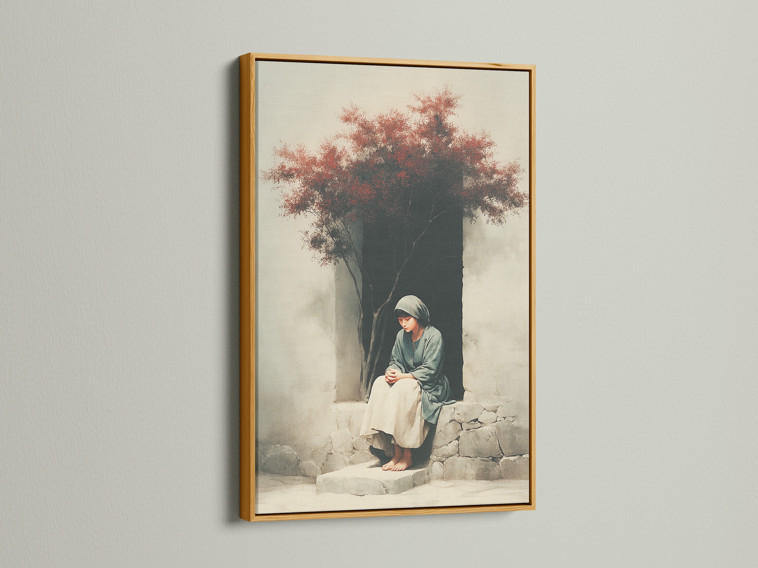 Artwork in a gold frame. The gold frame brings a touch of luxury. This frame enhances the artwork with its radiant finish. A great choice for classic or glamorous interiors. Transform your space with our opulent framed art.