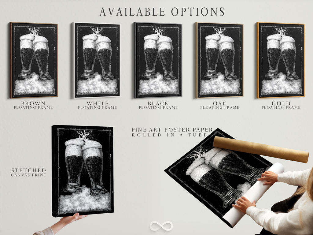 Available options for artwork displayed. Options include a stretched canvas print. Also available is a fine art poster paper. As well as a floating frame option. Choose the style that best suits your taste. Customize your artwork to match your decor. Explore all the possibilities.