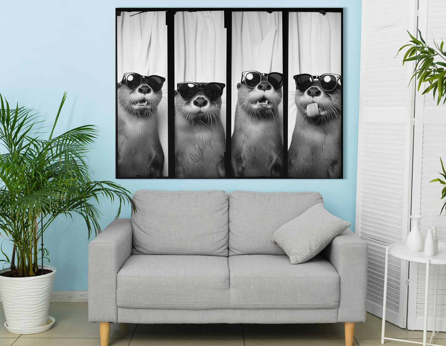 Fun-Loving Otter Photo Strip - Canvas Print