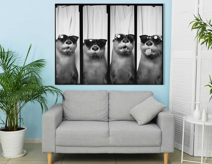 Fun-Loving Otter Photo Strip - Canvas Print