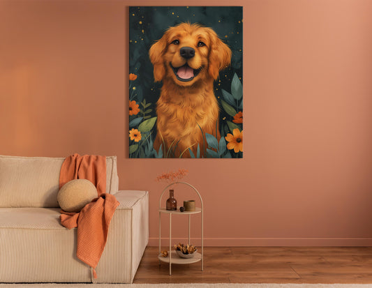 Happy Golden Retriever Decor