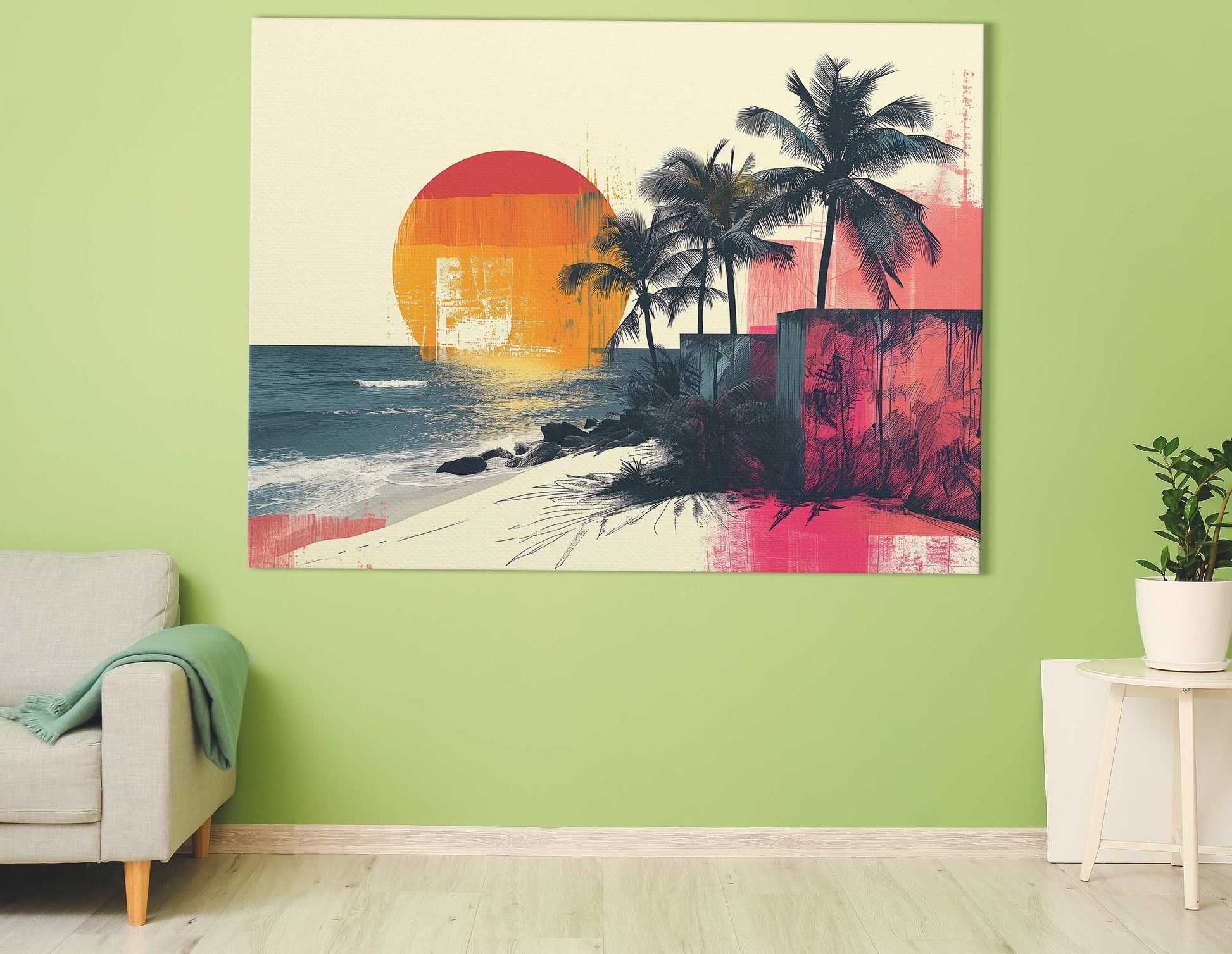 Painting Palm Silhouette 