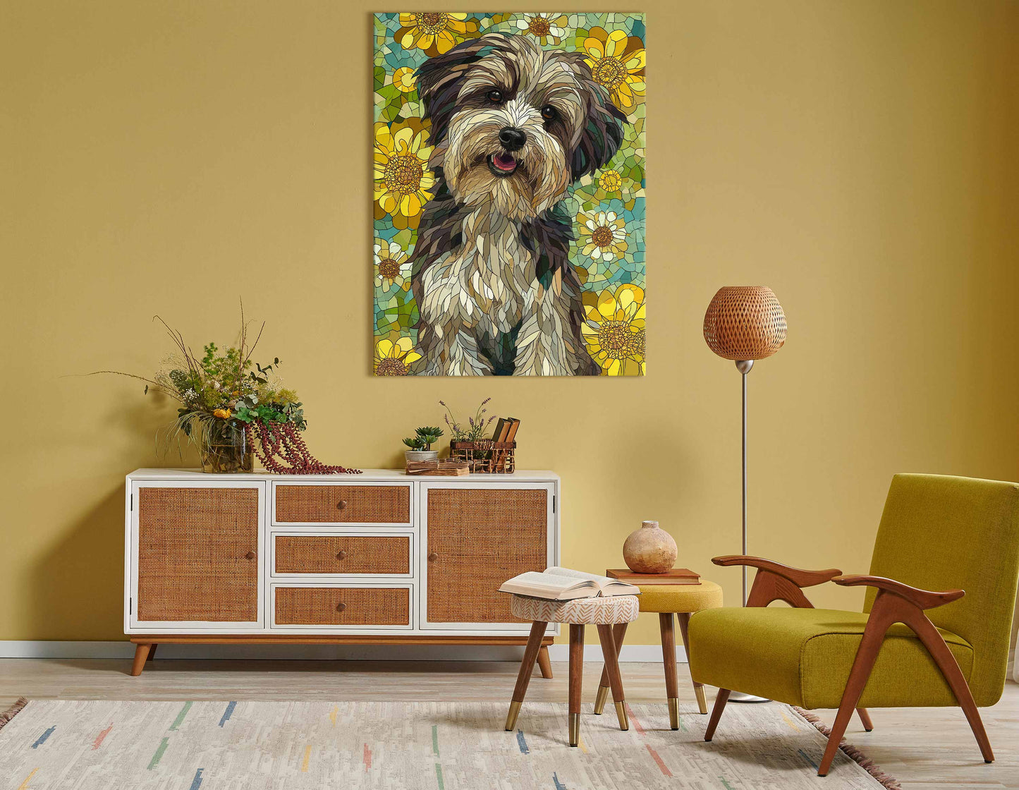         Havanese Floral Canvas Print