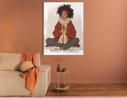 Stylish Serenity Meditation  Wall Decor