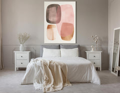 Muted Pink Abstract Decor Print