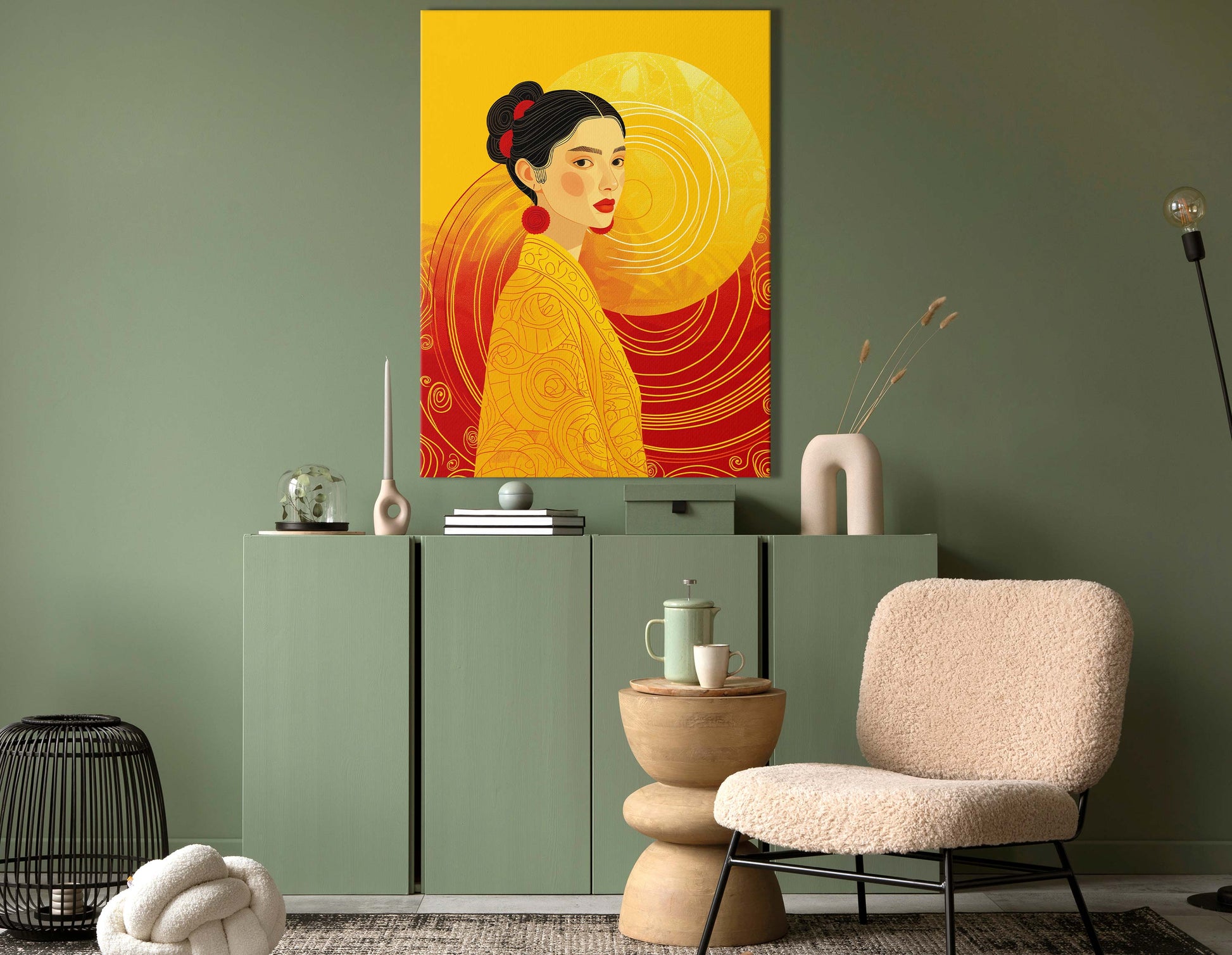 Golden Portrait Wall Art 