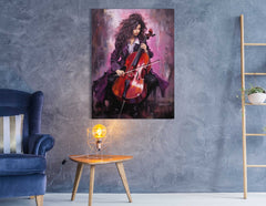 Musical Girl Cello Art Prints
