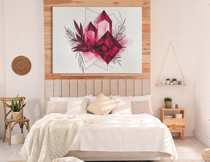 Pink Crystal Geometric - Canvas Print