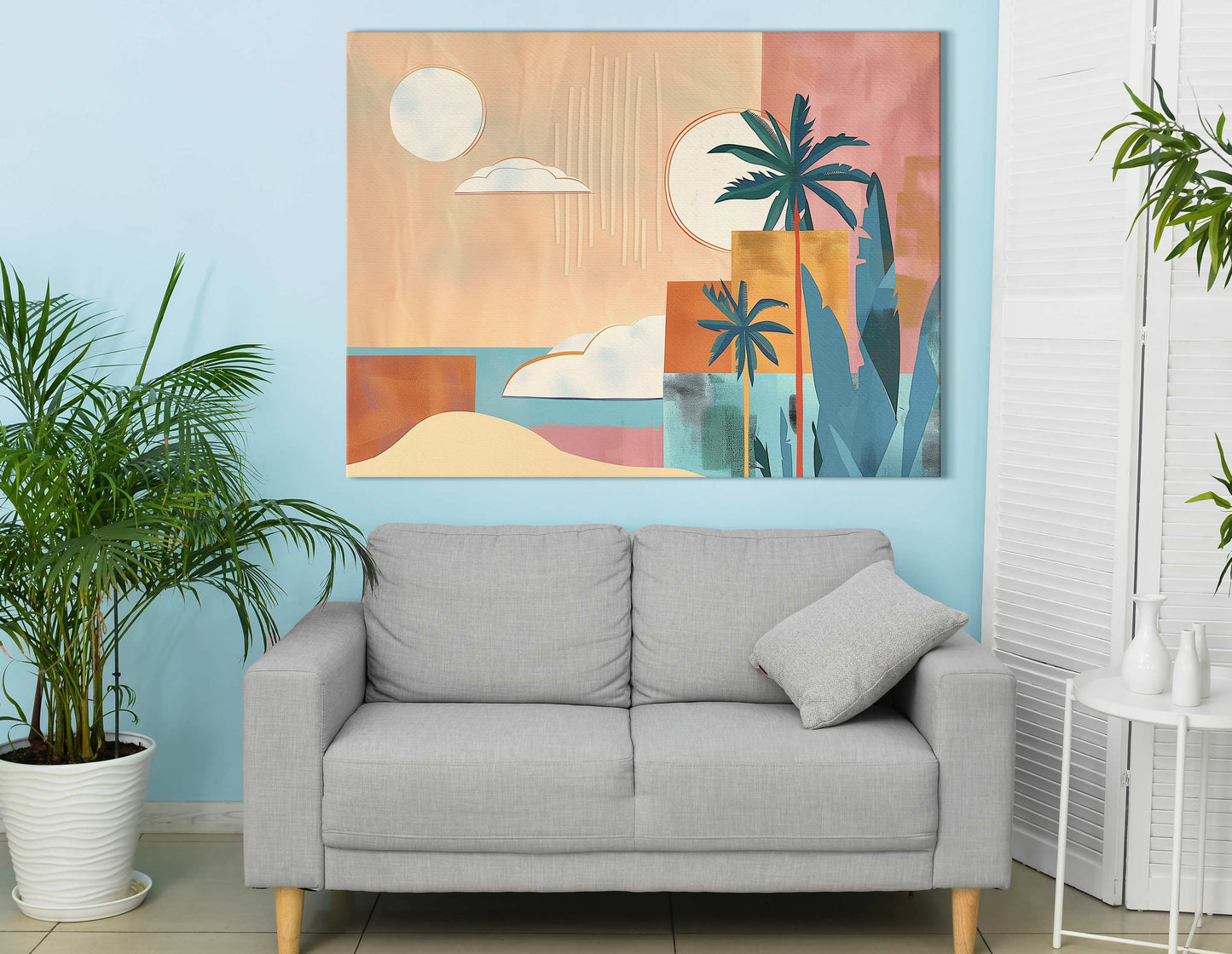 Pastel Beach Sunset Wall Print